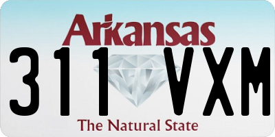 AR license plate 311VXM