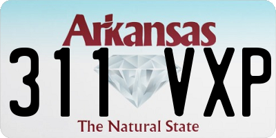 AR license plate 311VXP