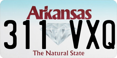 AR license plate 311VXQ