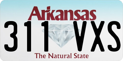 AR license plate 311VXS