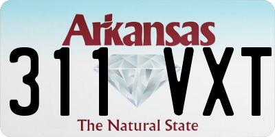 AR license plate 311VXT