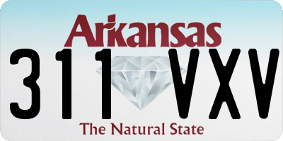 AR license plate 311VXV