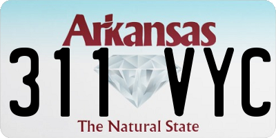 AR license plate 311VYC