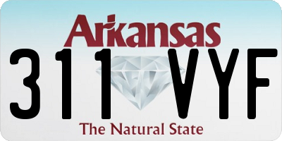 AR license plate 311VYF