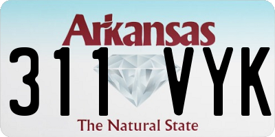 AR license plate 311VYK