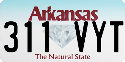 AR license plate 311VYT