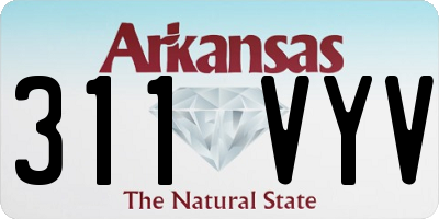 AR license plate 311VYV