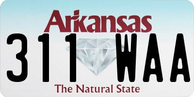 AR license plate 311WAA