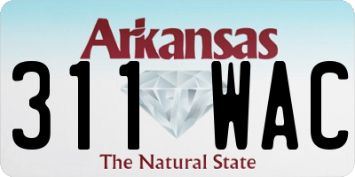 AR license plate 311WAC