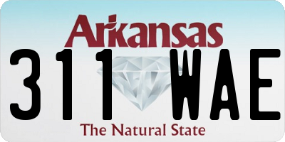 AR license plate 311WAE