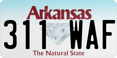 AR license plate 311WAF