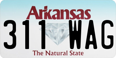 AR license plate 311WAG