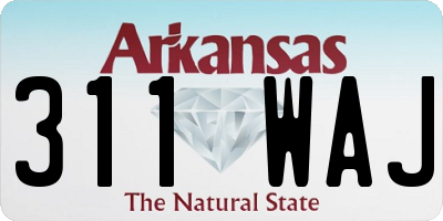 AR license plate 311WAJ