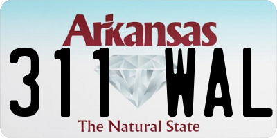 AR license plate 311WAL