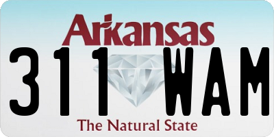 AR license plate 311WAM