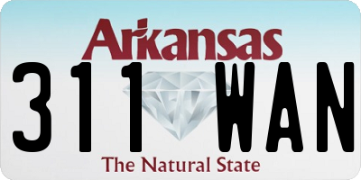 AR license plate 311WAN