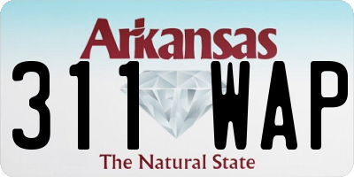 AR license plate 311WAP