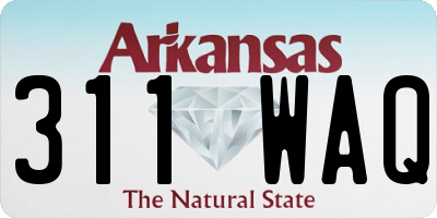 AR license plate 311WAQ
