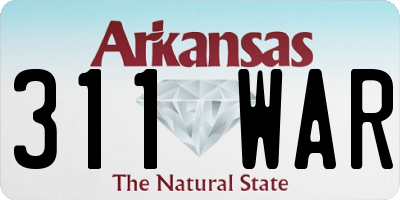 AR license plate 311WAR