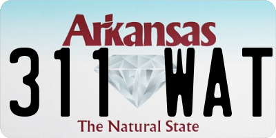 AR license plate 311WAT