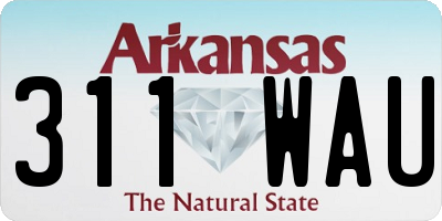 AR license plate 311WAU