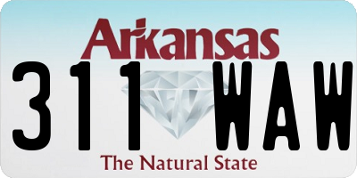 AR license plate 311WAW