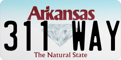 AR license plate 311WAY