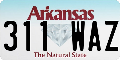AR license plate 311WAZ