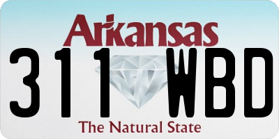 AR license plate 311WBD