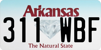 AR license plate 311WBF