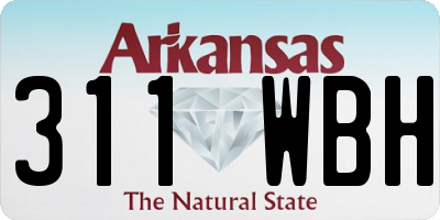 AR license plate 311WBH
