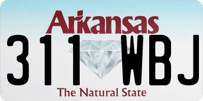 AR license plate 311WBJ