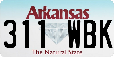AR license plate 311WBK
