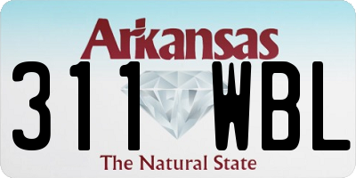 AR license plate 311WBL