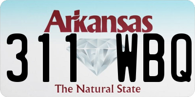 AR license plate 311WBQ
