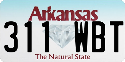 AR license plate 311WBT