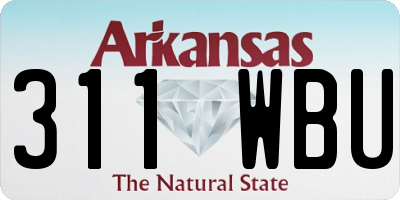 AR license plate 311WBU