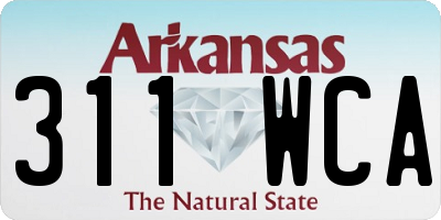 AR license plate 311WCA