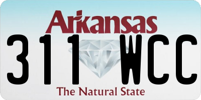 AR license plate 311WCC