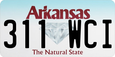 AR license plate 311WCI