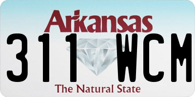 AR license plate 311WCM