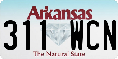 AR license plate 311WCN
