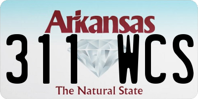 AR license plate 311WCS