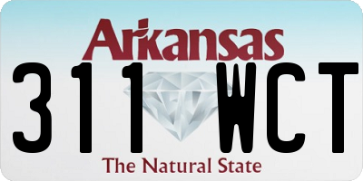 AR license plate 311WCT