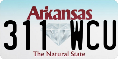 AR license plate 311WCU