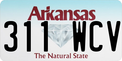 AR license plate 311WCV