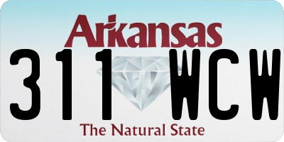 AR license plate 311WCW