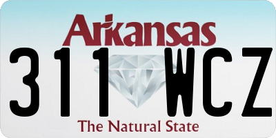 AR license plate 311WCZ