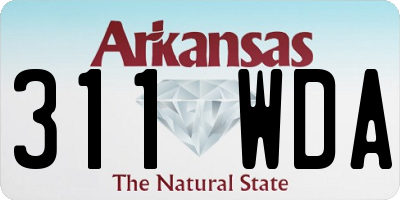 AR license plate 311WDA