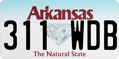 AR license plate 311WDB